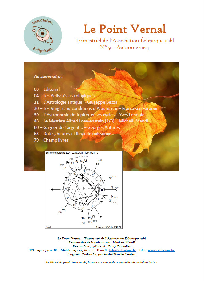 You are currently viewing Le Point Vernal 9, Automne 2024