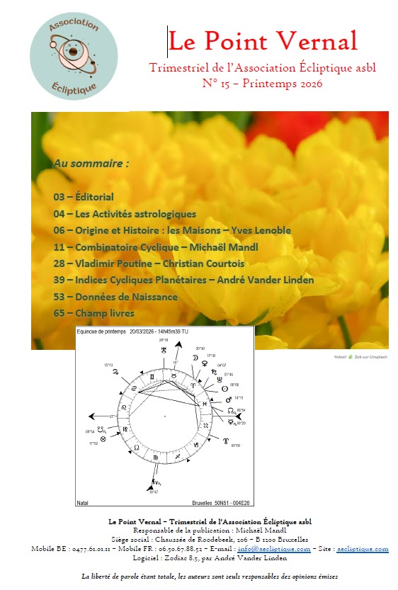 You are currently viewing Le Point Vernal 15, Printemps 2026